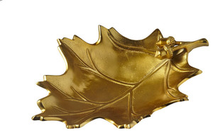 Cuenco Decorativo de Hojas Plateadas, Centro de Mesa Botánico de Metal Hecho a Mano, Elegante Plato con Forma de Hoja para Nueces y Dulces, para Decoración del Hogar y Hoteles - Product Image 6