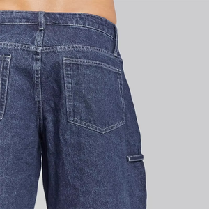 Pantalones Cortos de Mezclilla para Hombre, Talla Mediana, Estilo Carpintero, Holgados, de Trabajo, con Costuras en Contraste, Ajuste Holgado, Estilo Urbano, Bordado, Logotipo Personalizado - Product Image 4