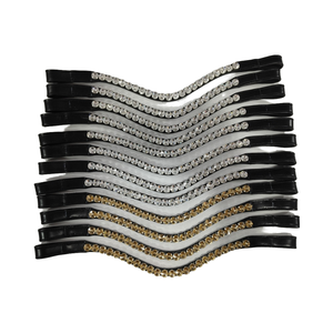 Bandeau en cuir rembourré avec pierres de cristal multicolores Alwan Exports AE27BB-515 - Product Image 1