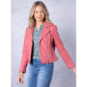 Dernier design Veste bomber en cuir pour femme surdimensionnée décontractée unie couleur hiver fermeture éclair tricotée respirante - Product Image 2