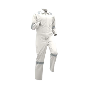 Combinaison de sécurité ignifuge pour hommes |   Uniforme de travail à manches longues orange |   Polyester et coton personnalisables - Product Image 5