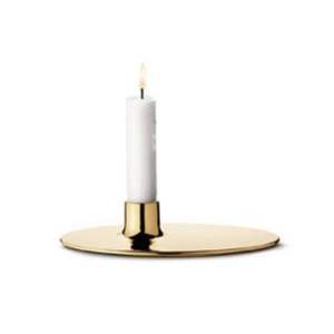 Support de bougie conique en laiton de luxe, élégant bougeoir rond en métal doré pour hôtels, restaurants, événements, décoration de table de mariage minimaliste - Product Image 1