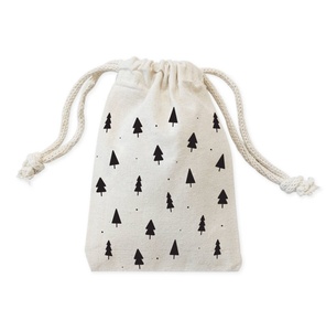 Vente en gros de sacs à chaussures à cordon en coton biologique personnalisés sacs écologiques en coton blanc avec logo - Product Image 5