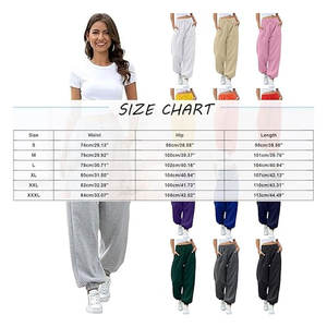 กางเกงวอร์มเอวสูงแบบมีเชือกผูก มีกระเป๋า ใส่สบาย เหมาะสำหรับผู้หญิง - Product Image 4