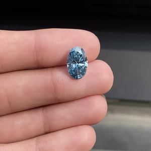 Diamante Azul de Corte Ovalado de 3.52 CT, Cultivado en Laboratorio, Color Vívido Fantasía, Certificado por IGI para la Elaboración de Joyas - Product Image 4