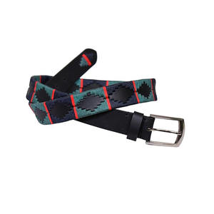 Handmade Premium Leather Polo Belt Traditional Hand-Stitched Pampa Diamond Embroidered Belt Luxury Equestrian Style Casual Wear - Product Image 6