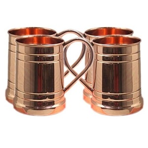 Tazas de Cobre Martillado con Asa de Latón, Diseño Vintage, para Bebidas - Product Image 3