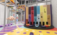 Terrain de jeux Commercial pour enfants, équipement d'intérieur toboggan, avec de grands balles