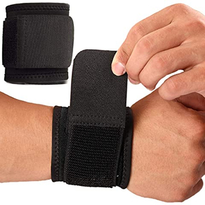 Support de poignet réglable avec fermeture auto-agrippante pour la musculation, l'entraînement en salle de sport, l'entraînement de force, unisexe, antidérapant, gris. - Product Image 2