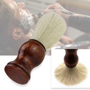 Pinceau à raser pour hommes Tegra Surgical Wholesale, poils synthétiques de haute qualité, manche en bois - Product Image 4