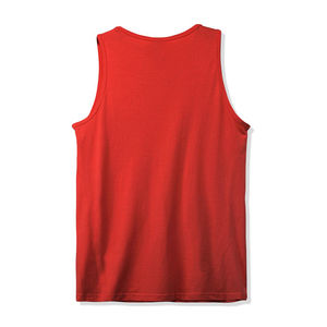 Camiseta sin mangas de algodón pesado con logo personalizado para hombre, estilo ribbed, para gimnasio, fitness, running y entrenamiento deportivo. - Product Image 2