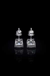 Manufacturer 7mm Princess Cut VVS Lab Grown Diamond Men Stud <b>Earrings</b> D Color 14k 18k Solid Gold Push Screw <b>Back</b> Wholesale Price - Product Image 2