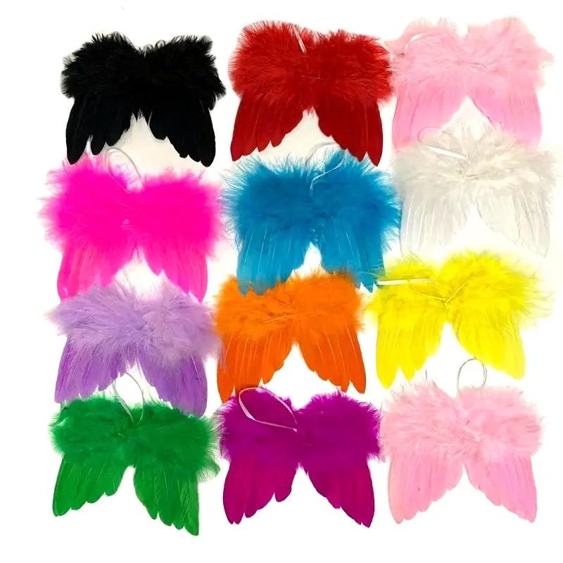 Wholesale White or Pink Baby Mini Angel Feather Wings for Crafts DIY Party Gift Decoration
