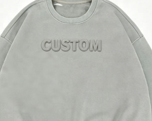 เสื้อสเวตเชิ้ตโอเวอร์ไซส์ Glory Custom คอกลม ดีไซน์ลายนูน แต่งยับ ผ้าฝ้าย 100% คุณภาพพรีเมียม สำหรับทุกเพศ - Product Image 6