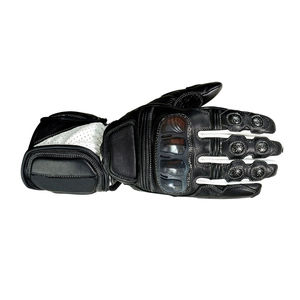 Heavy Duty Motorbike Gloves Protection <b>Full</b> Finger Leather Motorcycle Riding Gloves Non <b>Slip</b> Carbon Fiber Gloves Custom - Product Image 2