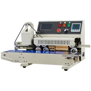 Máquina Selladora de Banda Horizontal Continua para Bolsas de Plástico de 0.24-0.47 de Ancho de Sellado, Temperatura y Velocidad Ajustables, Impresión de Tinta, Sellado por Calor - Product Image 1