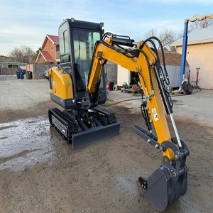 Miniexcavadora usada de 2 toneladas, excavadora compacta hidráulica con cucharón para construcción agrícola - Product Image 2