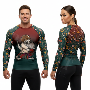 Vêtements de combat BJJ, sous-vêtements de compression pour le kickboxing, 180 GSM, légers, séchage rapide, manches longues, design par sublimation, rashguard - Product Image 3