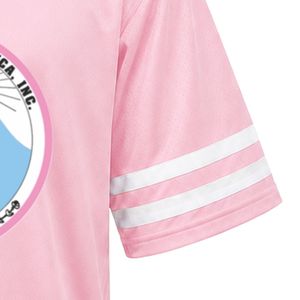 เสื้อเจอร์ซีย์กีฬาคอวีปักลายตราสัญลักษณ์ Pink Jack & Jill แขนสั้น แถบสีขาว เสื้อทีมกีฬา ชุดยูนิฟอร์มทีมแบบกำหนดเอง - Product Image 6