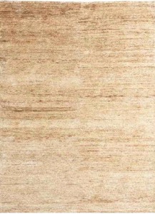 Tapis rectangulaire moderne en jute naturel, tissage plat, antidérapant, pour salon, couleur unie beige, poils fins - Product Image 5