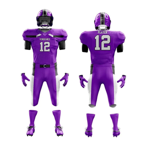 Uniformes de football américain élégants et entièrement personnalisables, sublimés avec broderie du nom et du numéro, maillots imprimés respirants - Product Image 2