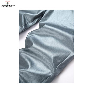 Pantalones de Cuero Personalizados de Alta Calidad, Casuales, Resistentes al Agua, Transpirables, de Secado Rápido, Corte Ajustado, con Cierre de Cremallera para Hombre - Product Image 4