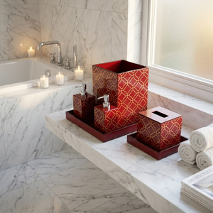 Modern Luxury Glass Bathroom Set Transparent Thick Glass Accessories Soap Dispenser <b>Toothbrush</b> <b>Holder</b> Soap Dish Tumbler Stylish - Product Image 5