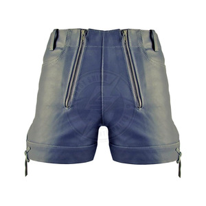 Shorts en cuir pour hommes, service OEM, les plus vendus, avec fermeture éclair, couleur unie, séchage rapide, personnalisables, respirants, pour usage décontracté - Product Image 1