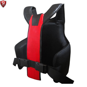 Protège-poitrine d'entraînement de boxe réglable, gilet de protection pour arts martiaux, doublure en cuir, écologique et respirant pour les exercices de Taekwondo et de Karaté - Product Image 5