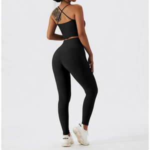 Ensembles de yoga pour femmes, taille haute, séchage rapide, ensembles de course, soutien-gorge de sport, leggings, tenues de sport d'extérieur - Product Image 3
