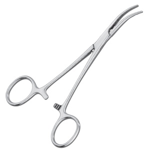 Pinces hémostatiques Dandy courbées latéralement, instrument chirurgical manuel certifié CE Classe I - Product Image 3