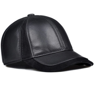 Casquette de baseball classique en cuir véritable, ajustable, pour homme et femme, idéale pour les activités de plein air, les voyages et la mode. - Product Image 1