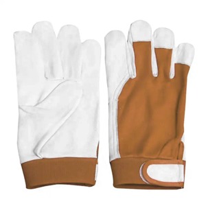 Gants de travail en coton à doigts entiers avec grip antidérapant, pour usage extérieur, unisexe, toutes saisons, fermeture auto-agrippante, bleu sarcelle et blanc - Product Image 6