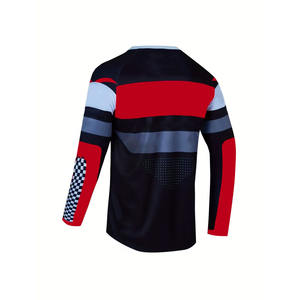 Camisetas Transpirables de Motocross de Manga Larga con Cuello Redondo para Motociclismo, Deportes y Juegos, 100% Poliéster - Product Image 4