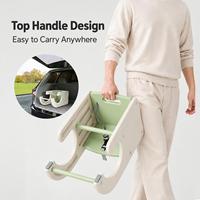 Chaise haute de voyage compacte pour bébé avec poignée de transport, fixation sécurisée au table pour restaurant et maison, chaise haute à clipser pour l'alimentation