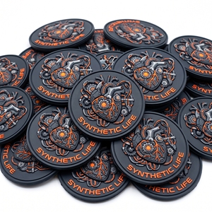 Venta al por mayor de insignias de circuito impreso de PVC con overclocking de núcleo, emblemas redondos de silicona para ropa tecnológica, directamente de fábrica - Product Image 6
