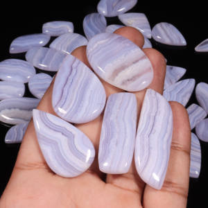 Piedra preciosa de ágata de encaje azul Natural, cabujón de ágata de encaje azul Natural, forma mixta, lote al por mayor, piedra preciosa suelta de calidad de diseñador - Product Image 2