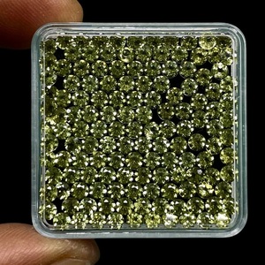 Peridoto natural, 50 piezas, 3 mm, corte redondo tipo diamante, piedras preciosas sueltas sin tratar, lote al por mayor para fabricación de joyas y manualidades. - Product Image 5