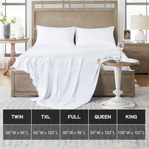 Plain White <b>Comforter</b> <b>Set</b> Soft Breathable Eco-Friendly Durable Cotton with Matching Pillow Covers for Home Hotel Guest Room - Product Image 5