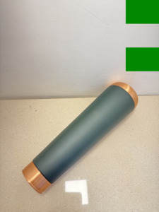 Premium Matte Dark Green Pure Copper Water Bottle Minimalist Drinkware Copper Flask Tapered Sports Bottle with Leak-Proof Cap - Product Image 4
