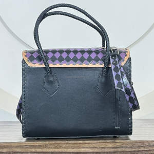 Sac à main en cuir de vachette à motif à carreaux, grand, élégant, de style tendance, nouveau, dernier cri, pour femmes, à porter en bandoulière - Product Image 5