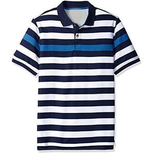 Camisa de Hombre de Alta Calidad, 100% Algodón Orgánico, Hecha en Bangladesh, Ecológica, de Secado Rápido, Transpirable, a Rayas, de Media Manga, con Logotipo Personalizado - Product Image 1