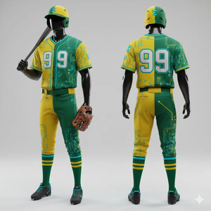 Uniforme de baseball scolaire directement de l'usine, maillot de baseball respirant, couleurs d'équipe personnalisées - Product Image 2