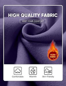 Sudadera con Capucha para Hombre, Color Sólido, Corte Regular, Tejido de Felpa, Estilo Casual Otoñal, Morado - Product Image 5