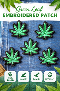 Patch brodé en forme de feuille – Haute qualité, à coudre ou à repasser pour la décoration des vêtements - Product Image 6