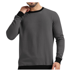 Sweat-shirt à col rond en coton biologique Pullover en tissu écologique recyclé Mode durable Vêtements décontractés unisexes - Product Image 3