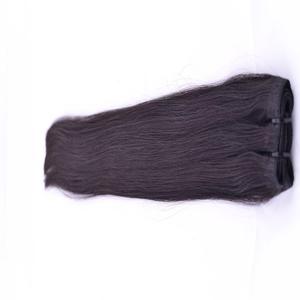 ผมมนุษย์แท้แบบดิบ ขายส่ง Genius Weft แบบแบน ต่อผมสีดำธรรมชาติ ผมตรงเป็นมัด 100% ไม่ผ่านการแปรรูป - Product Image 1