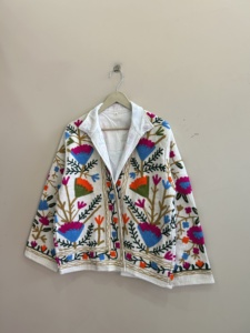 Chaqueta estilo bohemio indio de tela de algodón TNT Suzani para mujer, chaqueta transpirable - Product Image 4