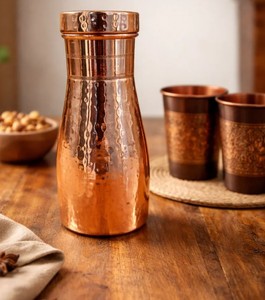 Botella de Agua de Cobre Hecha a Mano, de Gran Capacidad, Doble Pared, para Sublimación, Portátil, a Prueba de Fugas, para Viajes, Campamentos y Uso Doméstico - Product Image 5