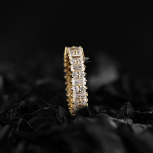 Anillo de Eternidad de Oro de 14K con Diamantes Cultivados en Laboratorio, Certificado EGL, Anillo de Boda Alternado, Joyería Personalizada al por Mayor - Product Image 3